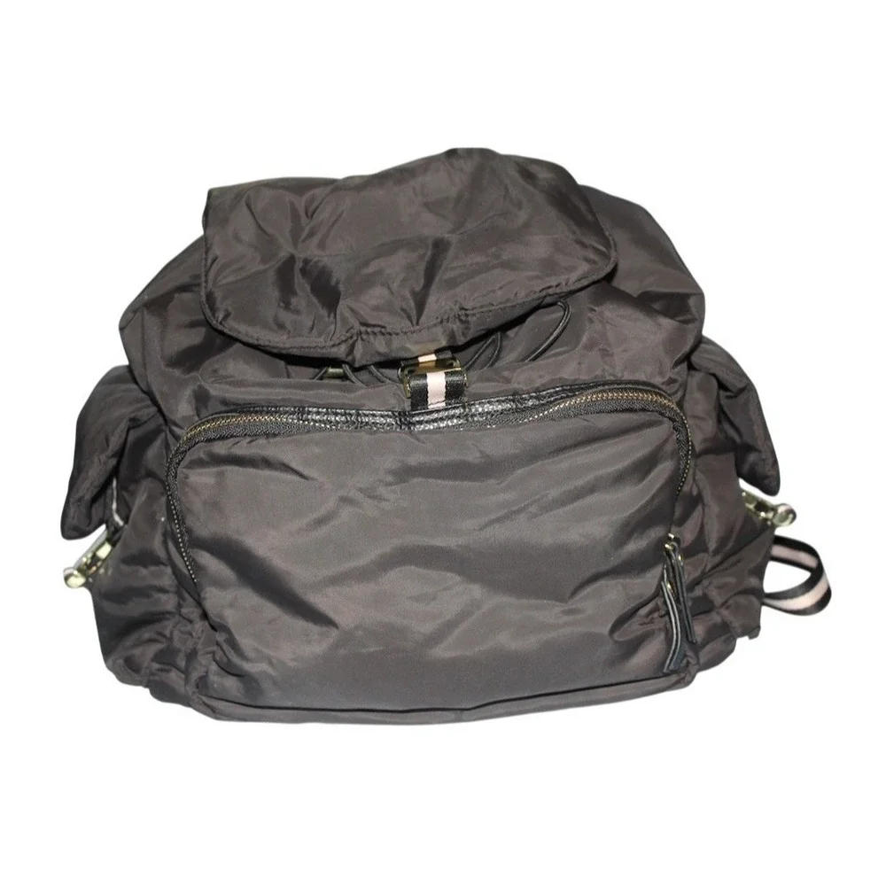 Tommy Bahama Backpack Womens Black Drawstring‎ Flap Front Zip Pocket